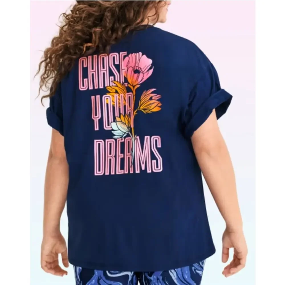 NWT Sugar & Jade  Tween Girls Oversized Graphic Tee - Milky Way Size M (10)